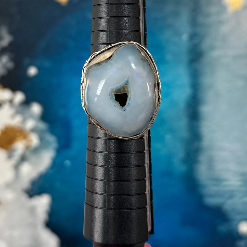 Light blue Solar Window Ring Sz 12 | I 79
